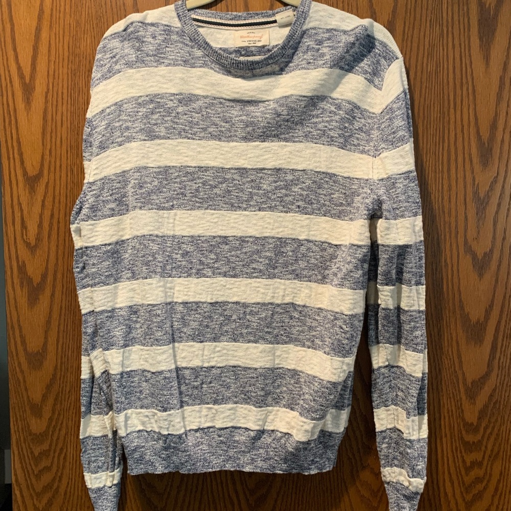 Weatherproof | Medium | Blue and Cream stripes
